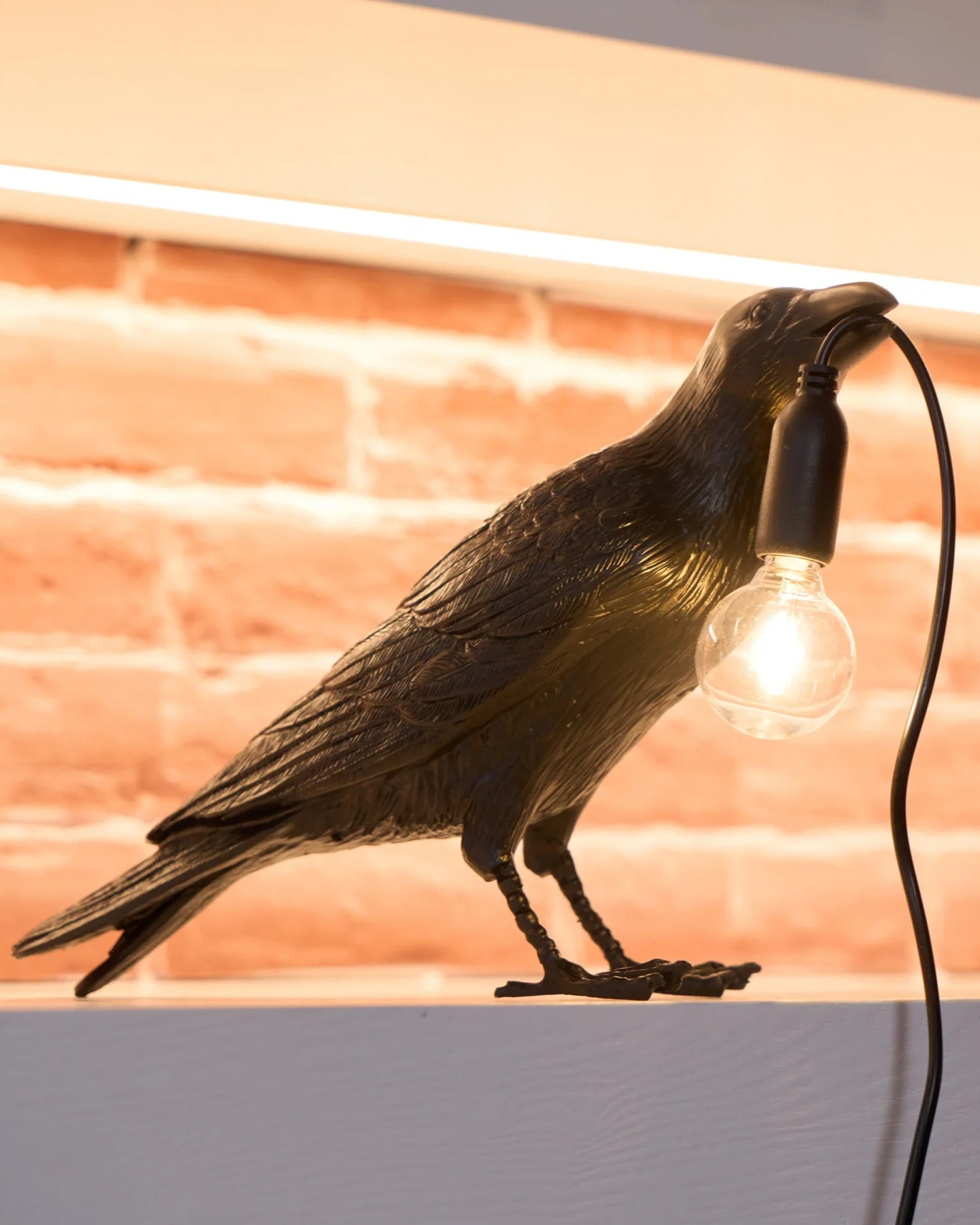 Raven Resin Table Lamp