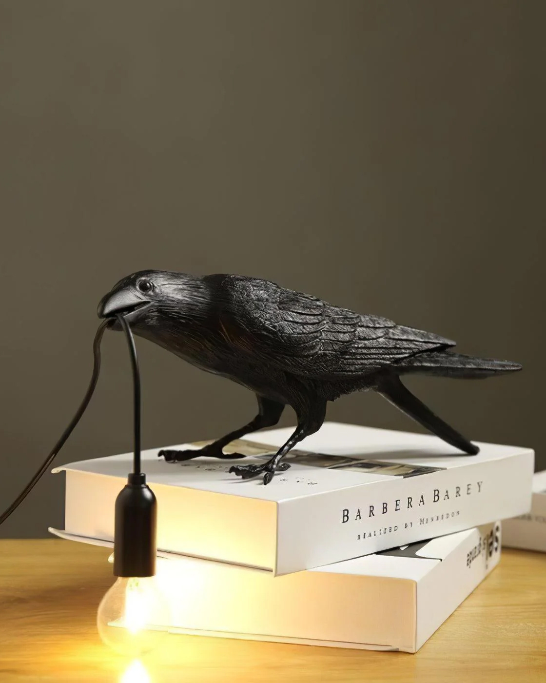 Raven Resin Table Lamp