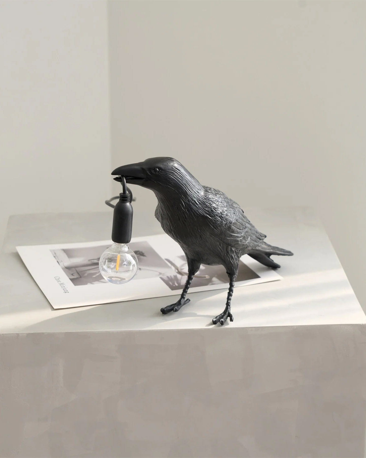 Raven Resin Table Lamp