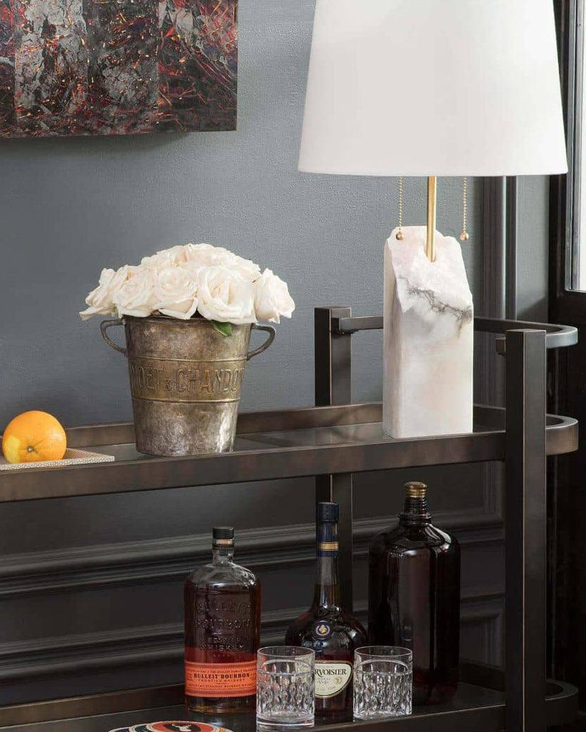 Raw Alabaster Table Lamp