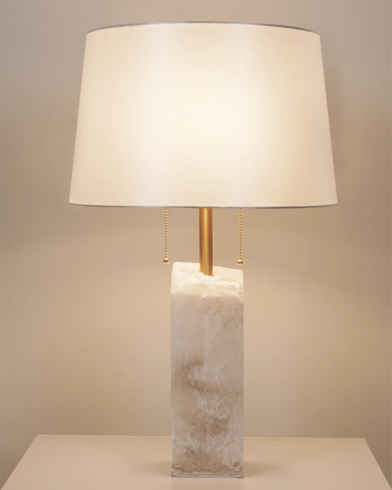 Raw Alabaster Table Lamp