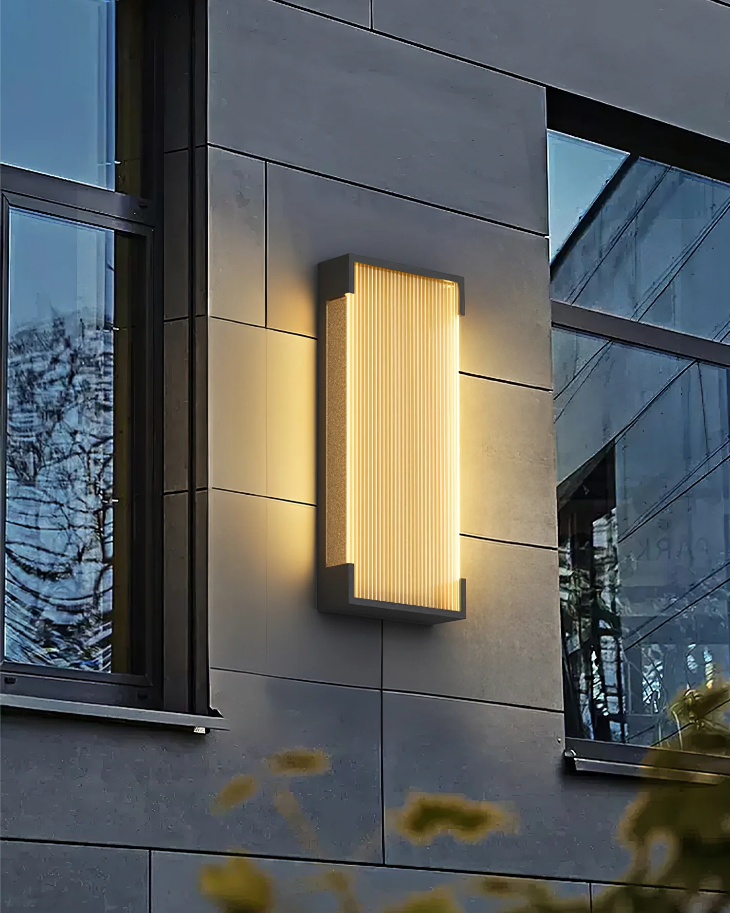 Rectangular Solar Outdoor Wall Light
