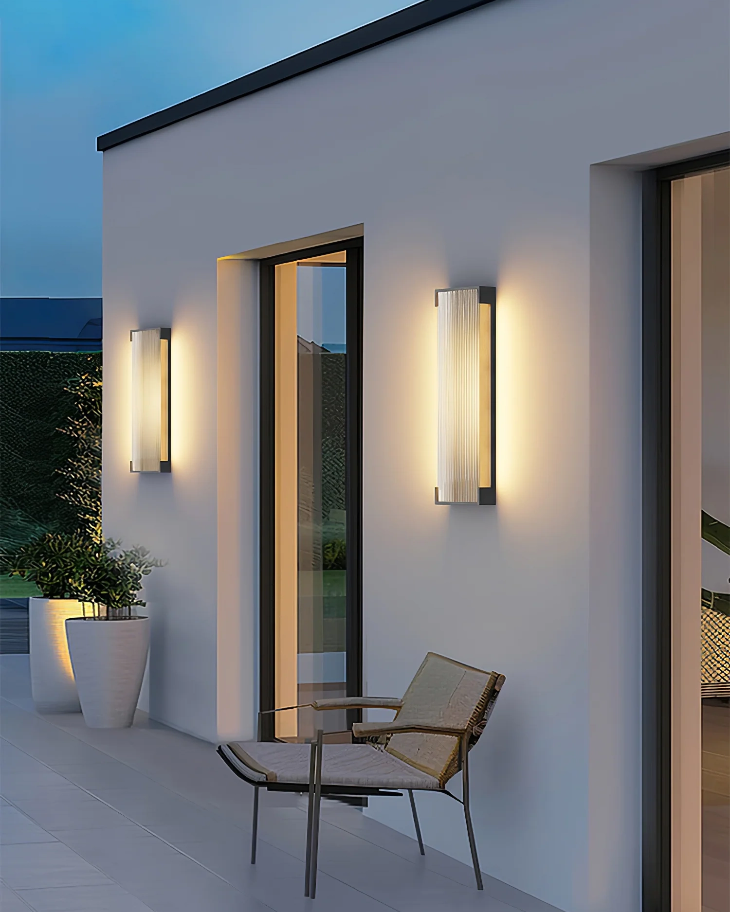 Rectangular Solar Outdoor Wall Light