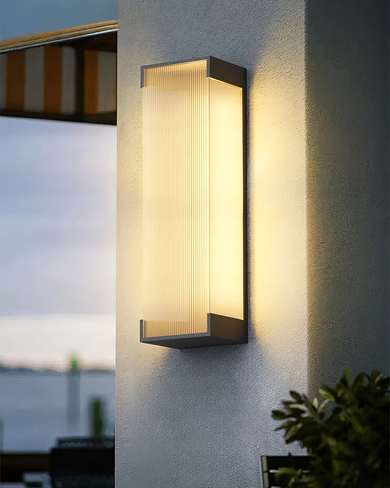 Rectangular Solar Outdoor Wall Light