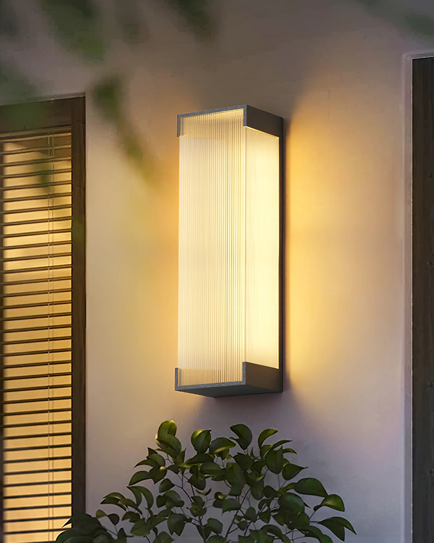 Rectangular Solar Outdoor Wall Light