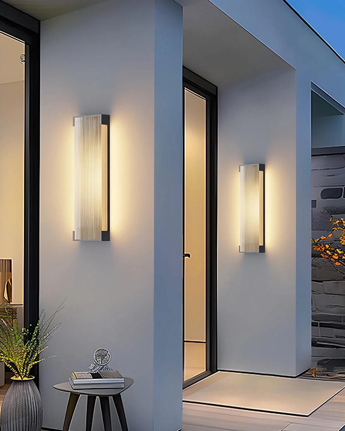 Rectangular Solar Outdoor Wall Light