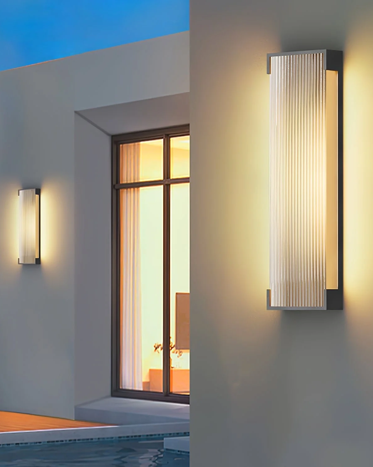 Rectangular Solar Outdoor Wall Light