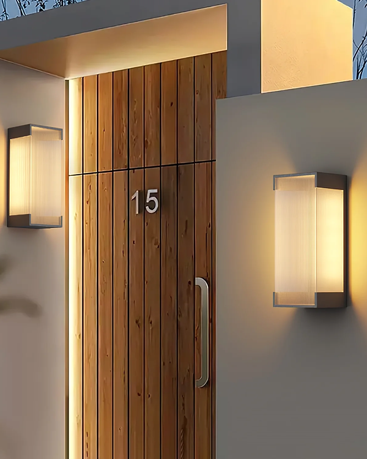 Rectangular Solar Outdoor Wall Light