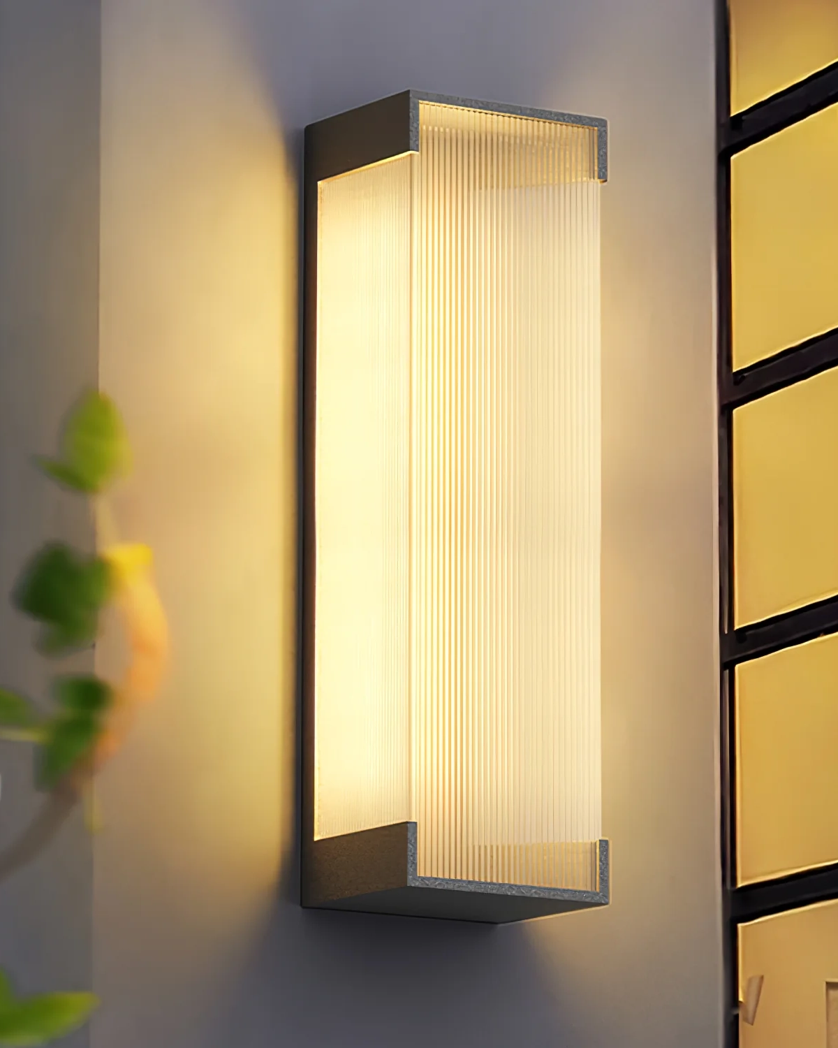 Rectangular Solar Outdoor Wall Light