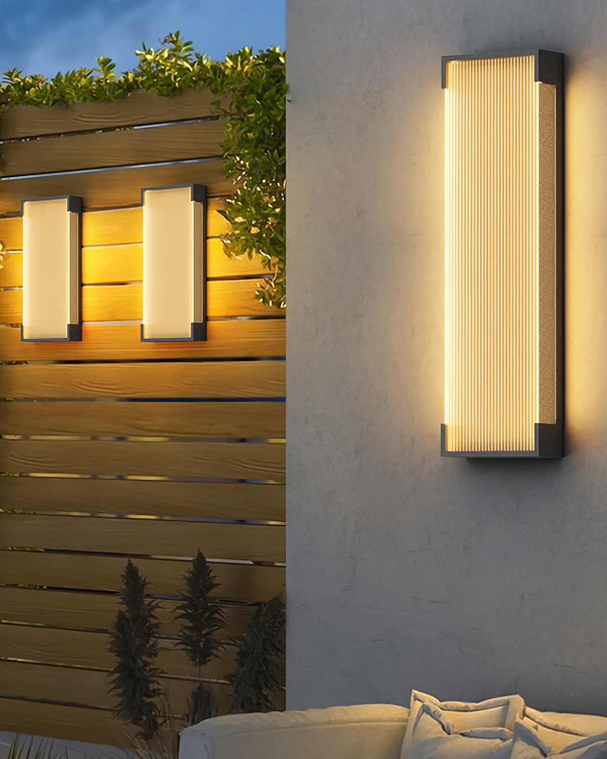 Rectangular Solar Outdoor Wall Light