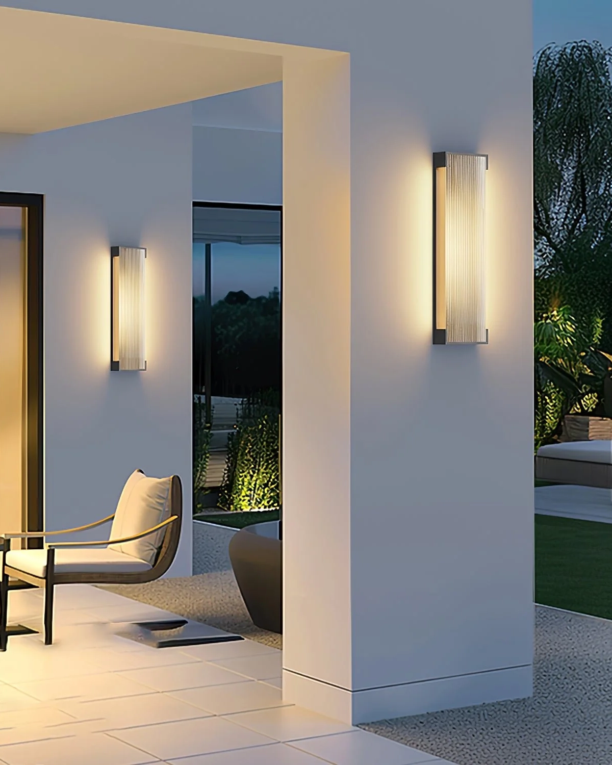 Rectangular Solar Outdoor Wall Light
