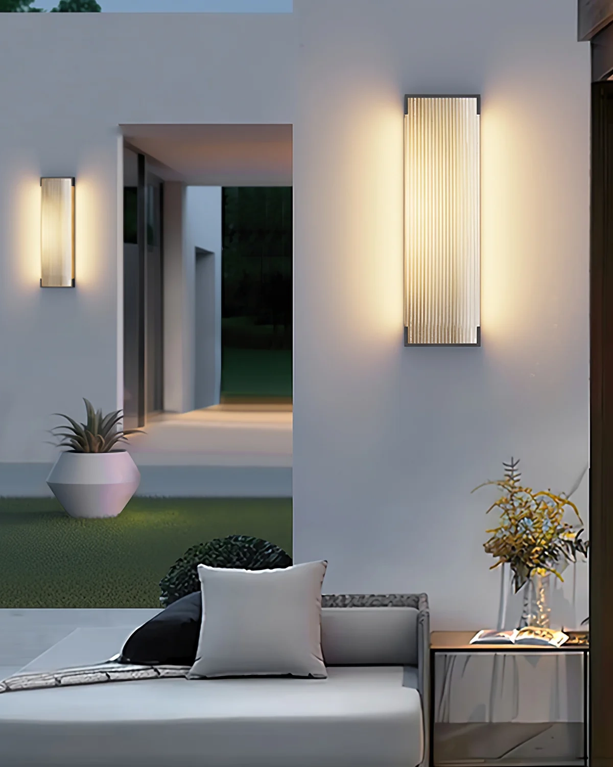 Rectangular Solar Outdoor Wall Light