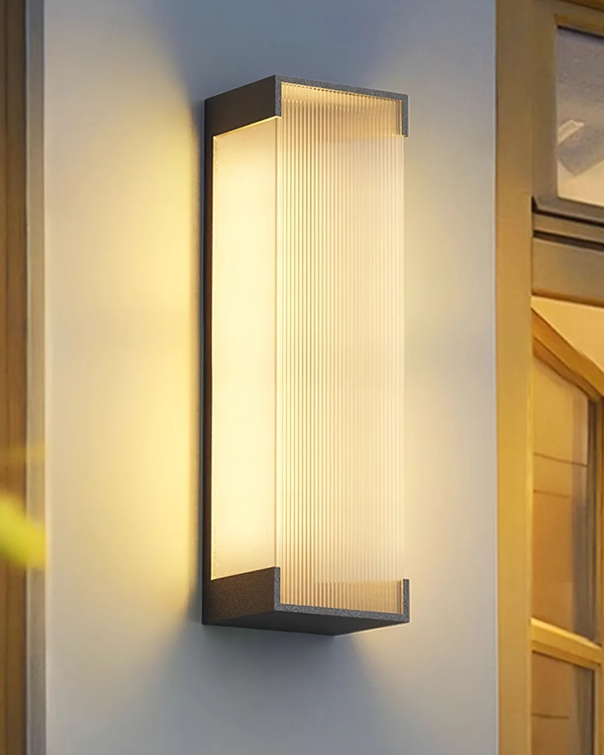 Rectangular Solar Outdoor Wall Light