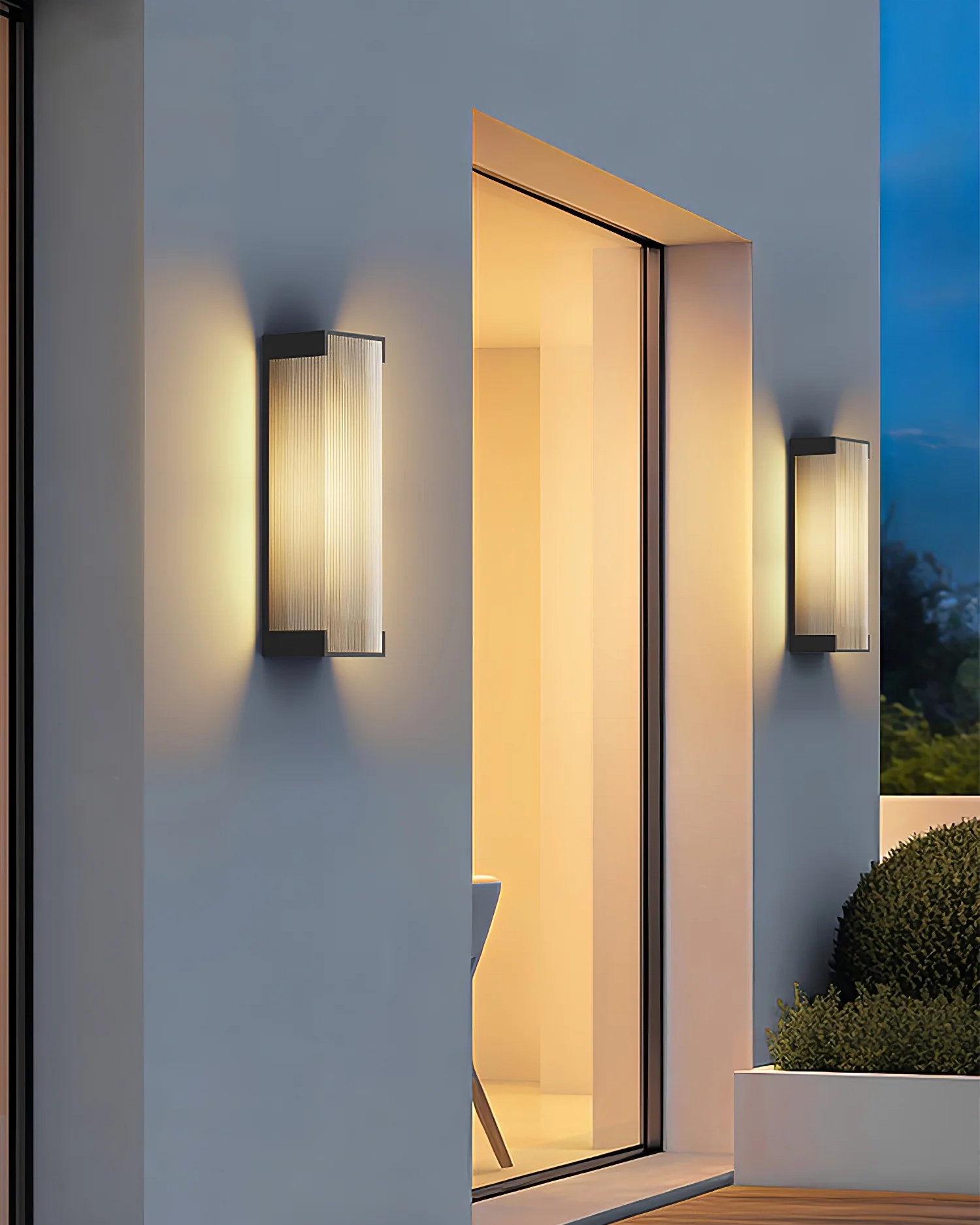 Rectangular Solar Outdoor Wall Light