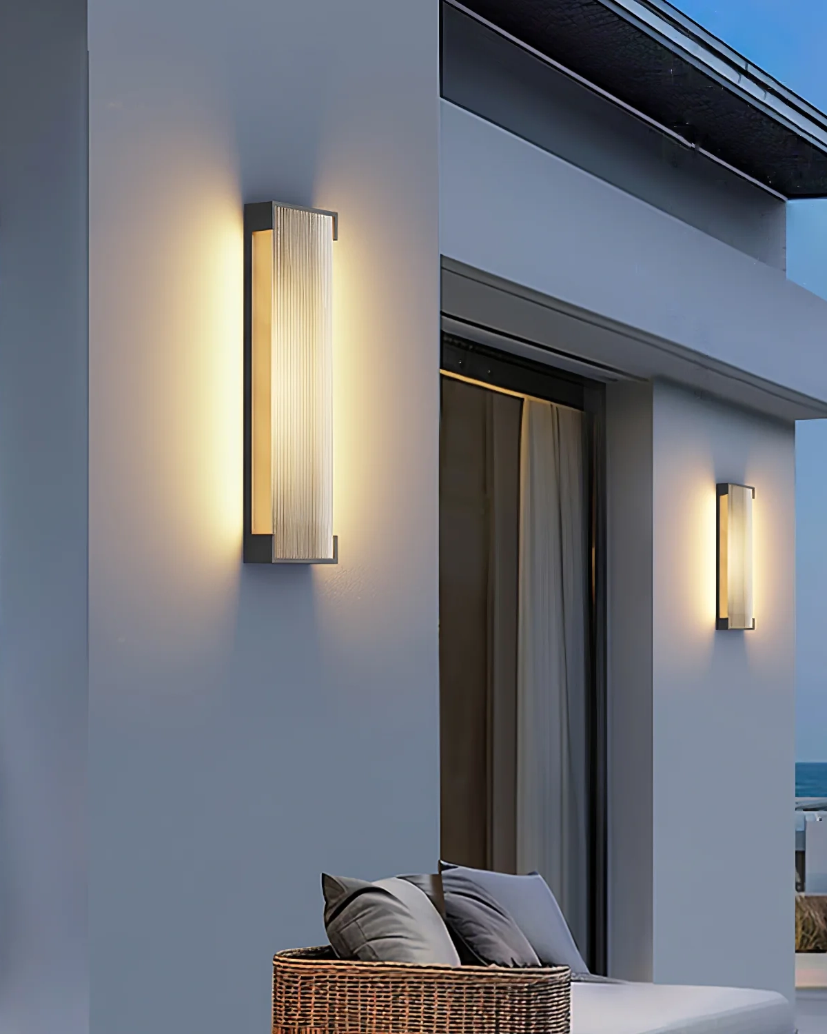 Rectangular Solar Outdoor Wall Light