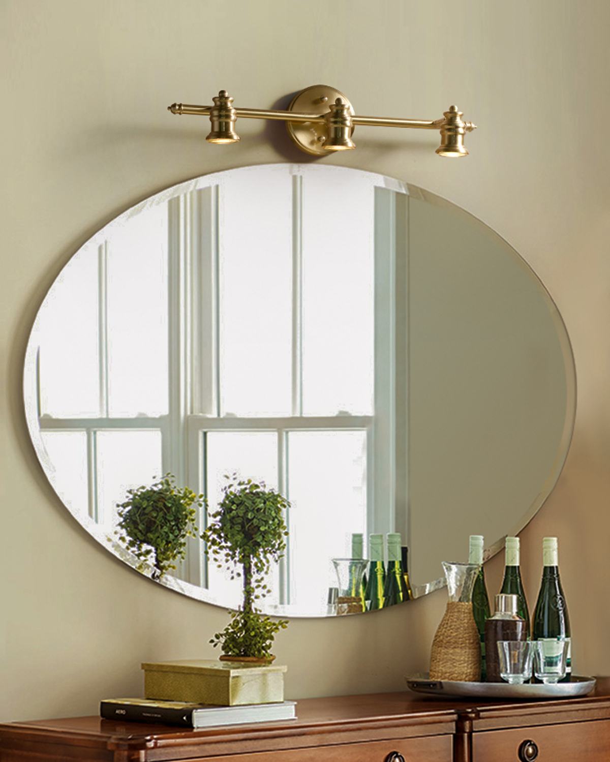 Regal Brass Mirror Light