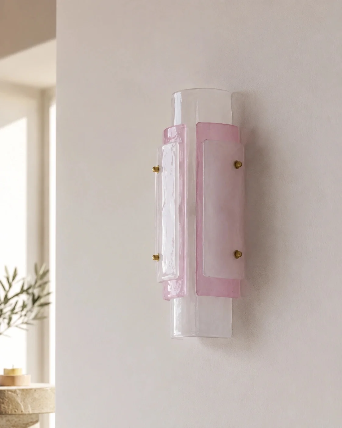 Ribbon Veil Murano Glass Wall Sconce