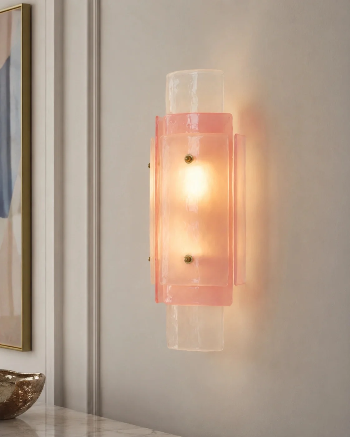 Ribbon Veil Murano Glass Wall Sconce