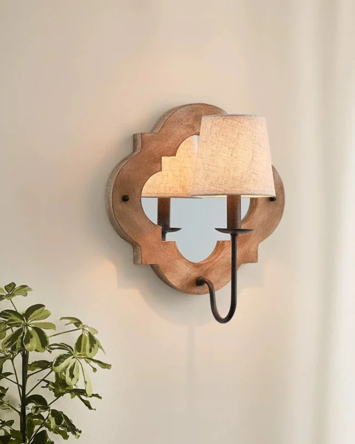 Rosette Mirror Wall Sconce