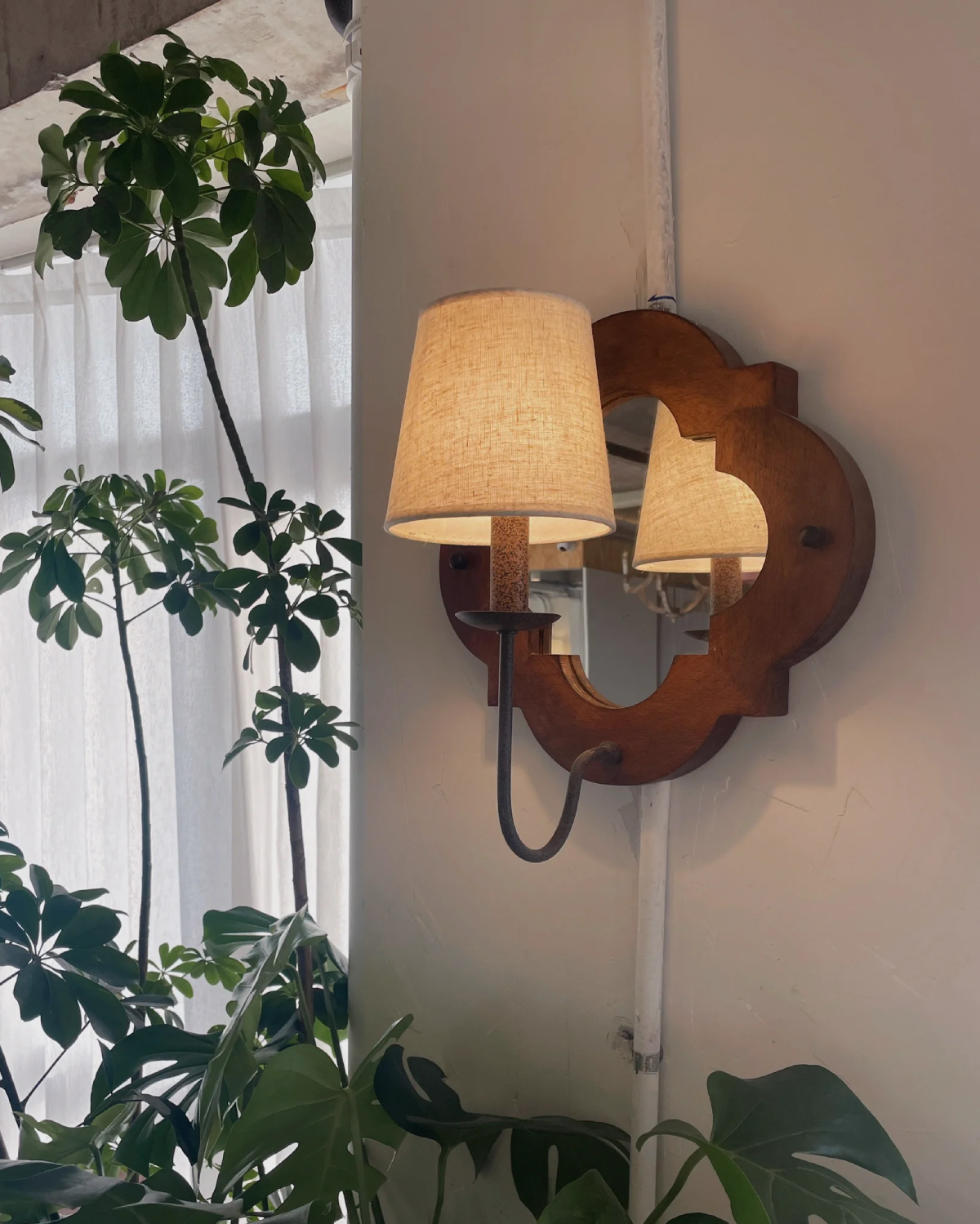 Rosette Mirror Wall Sconce