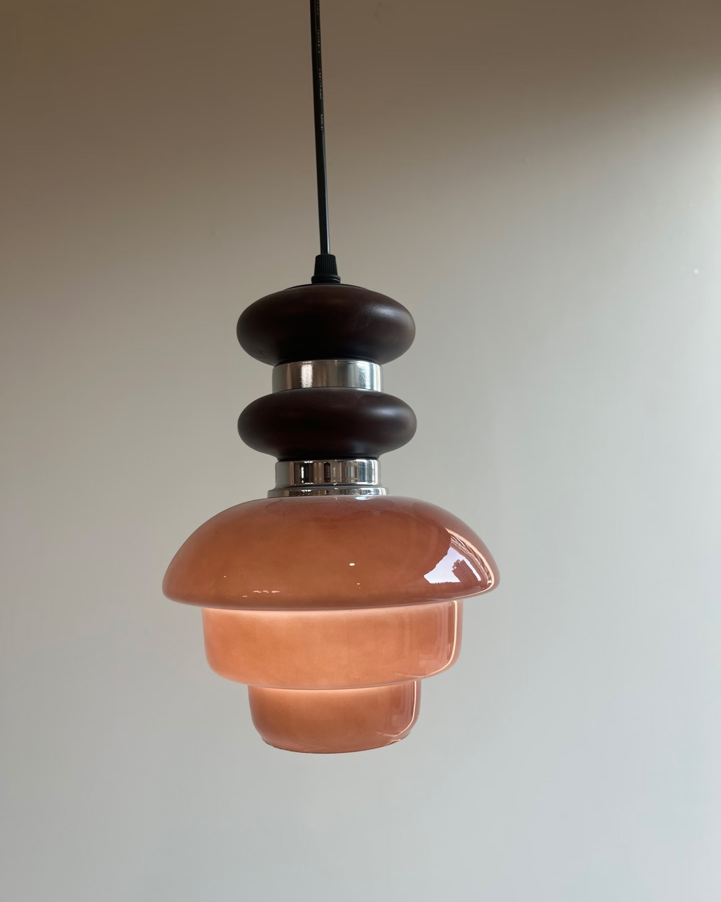 Ruby Glow Glass Pendant Light