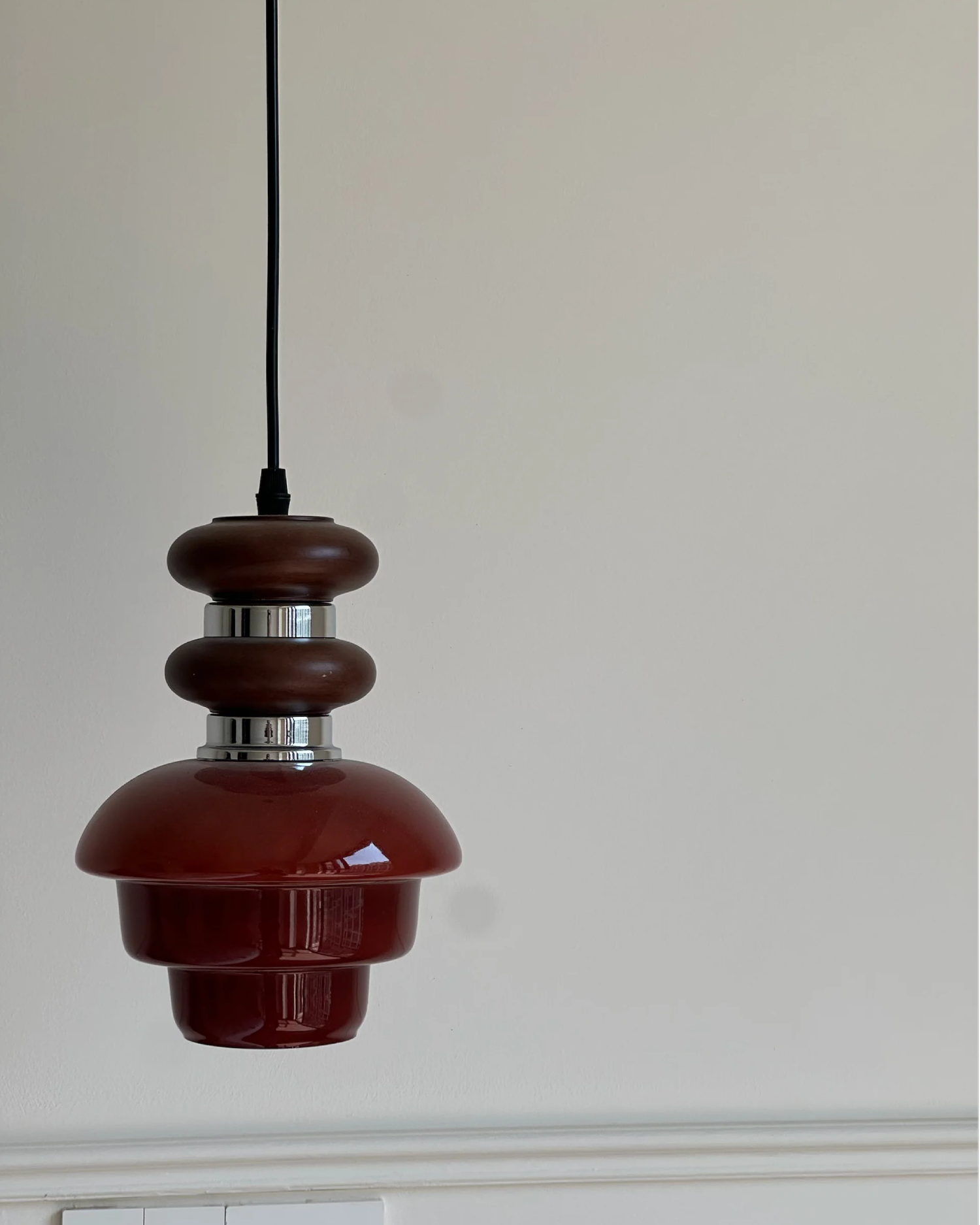 Ruby Glow Glass Pendant Light