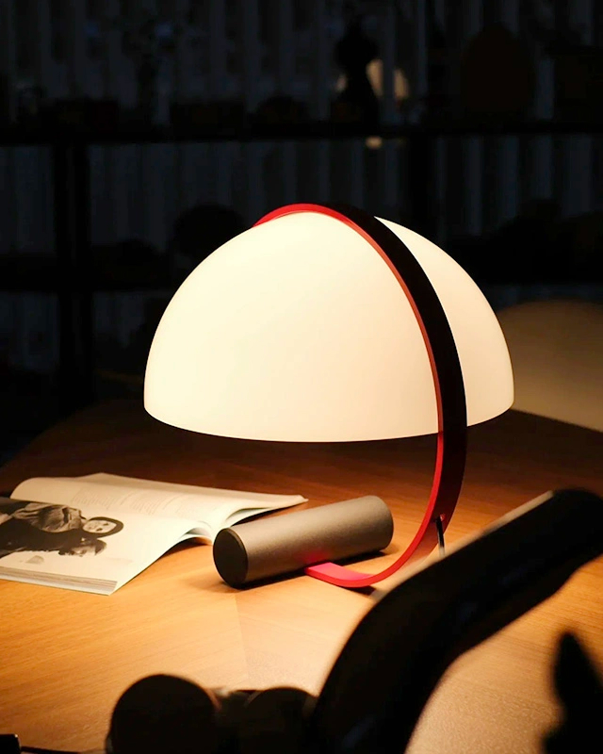 Scarlet Orbit Lamp