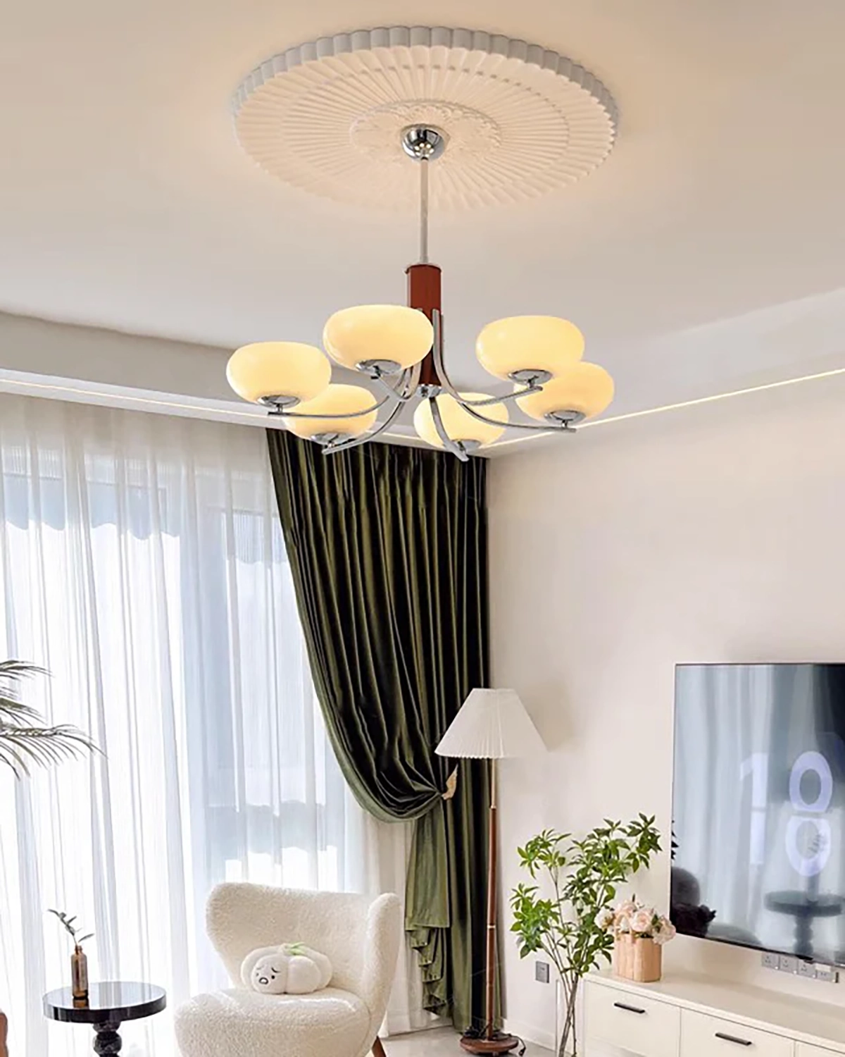Serene Lotus Chandelier