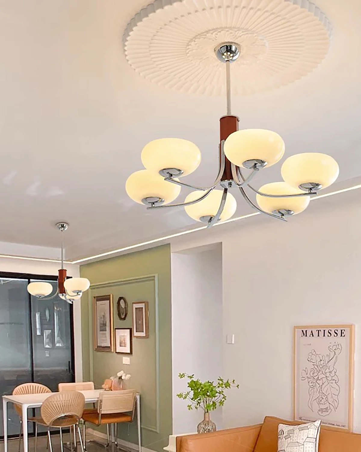 Serene Lotus Chandelier