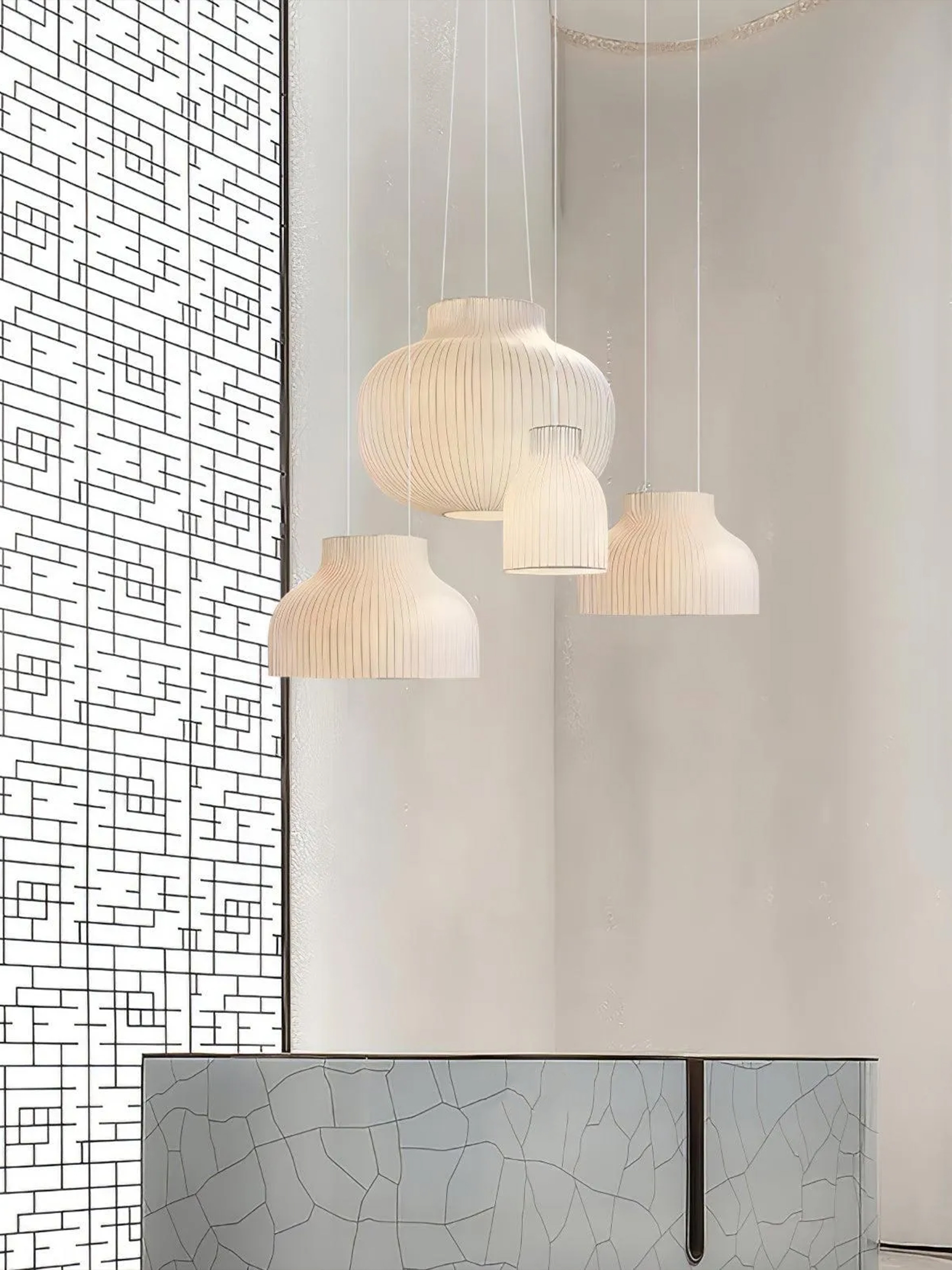 Serica Trio Silk Pendant Collection