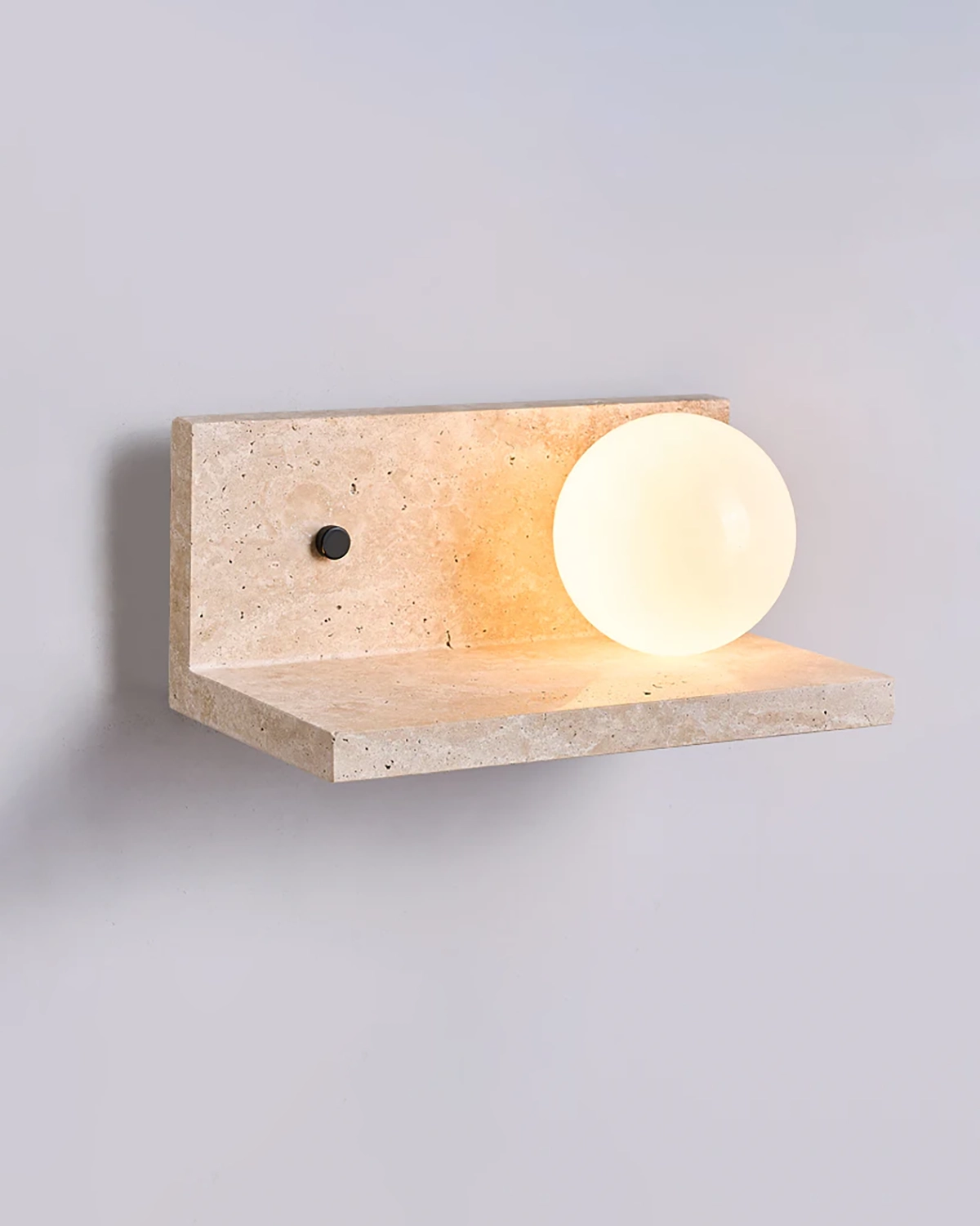 Shelf Travertine Sconce