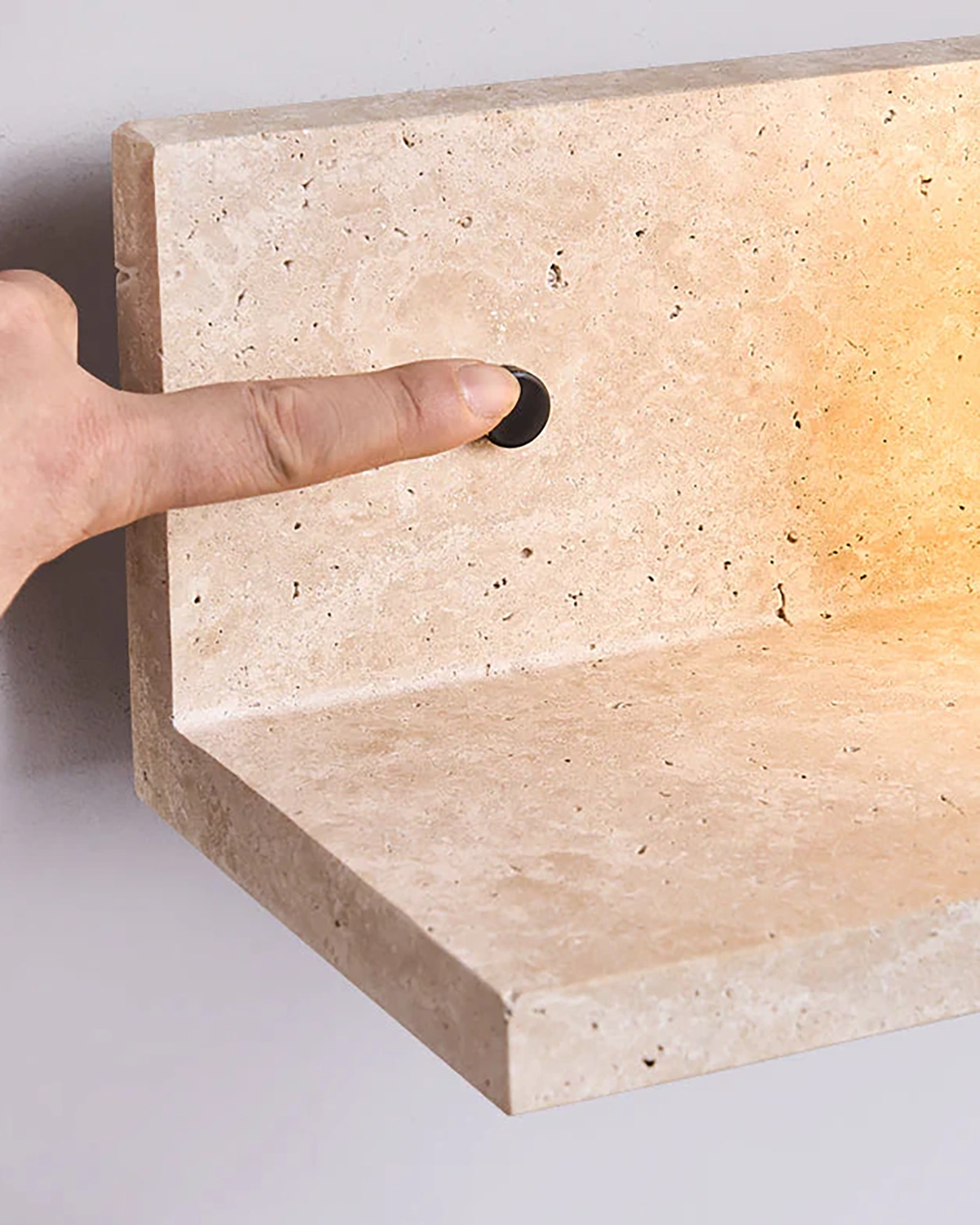 Shelf Travertine Sconce