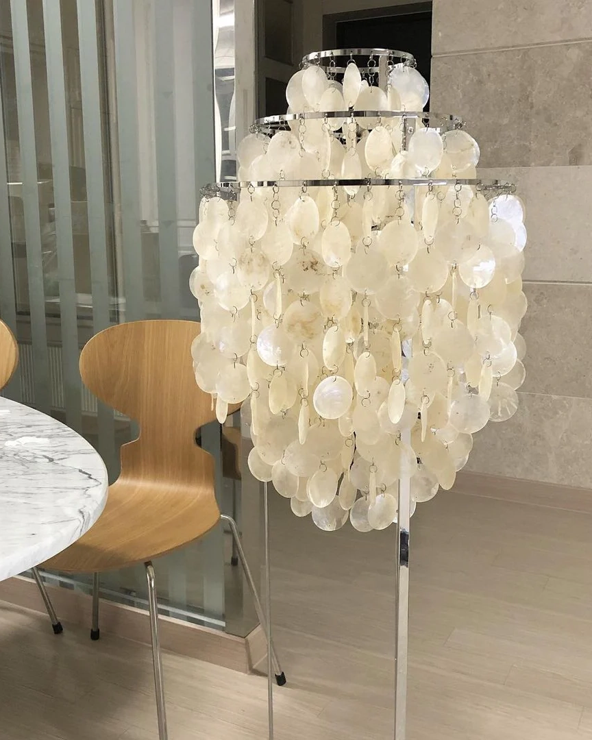 Round Shell Floor Lamp