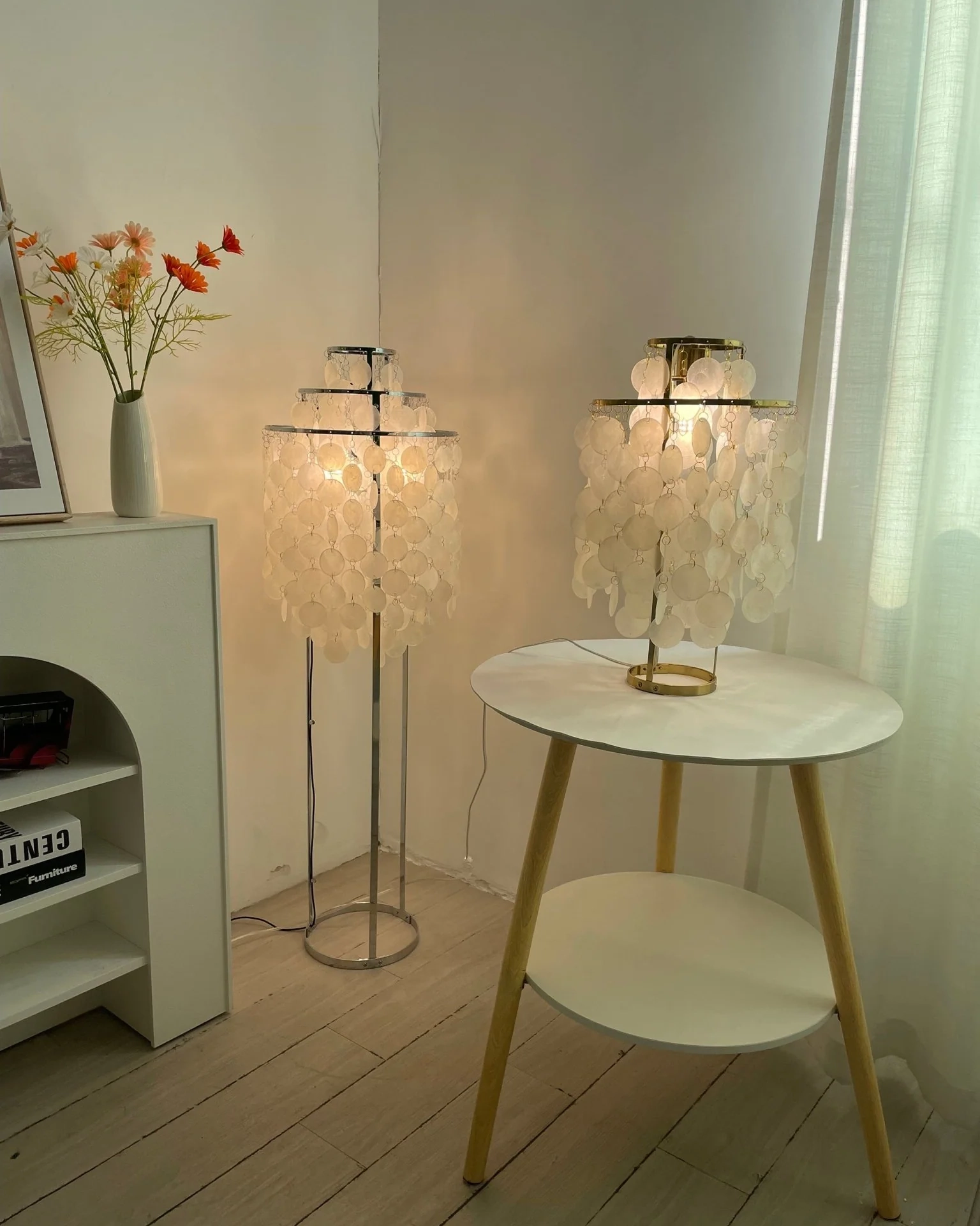 Round Shell Floor Lamp