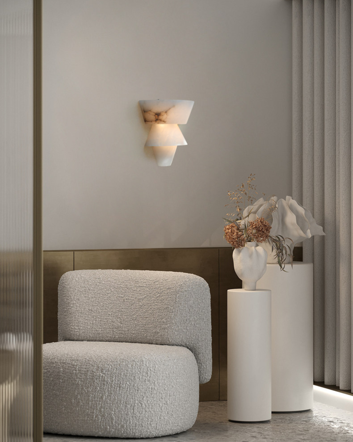 Shiro Alabaster Wall Sconce