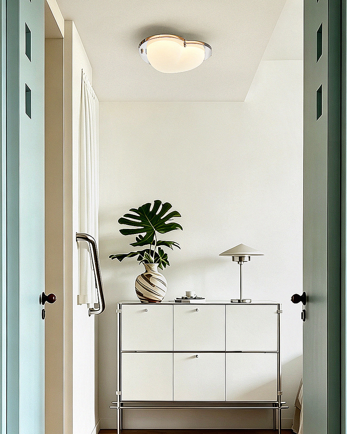 Silver Locket Ceiling Light