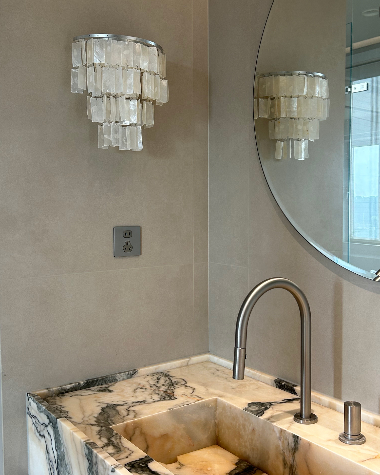 Skye Shell Tiered Wall Lamp