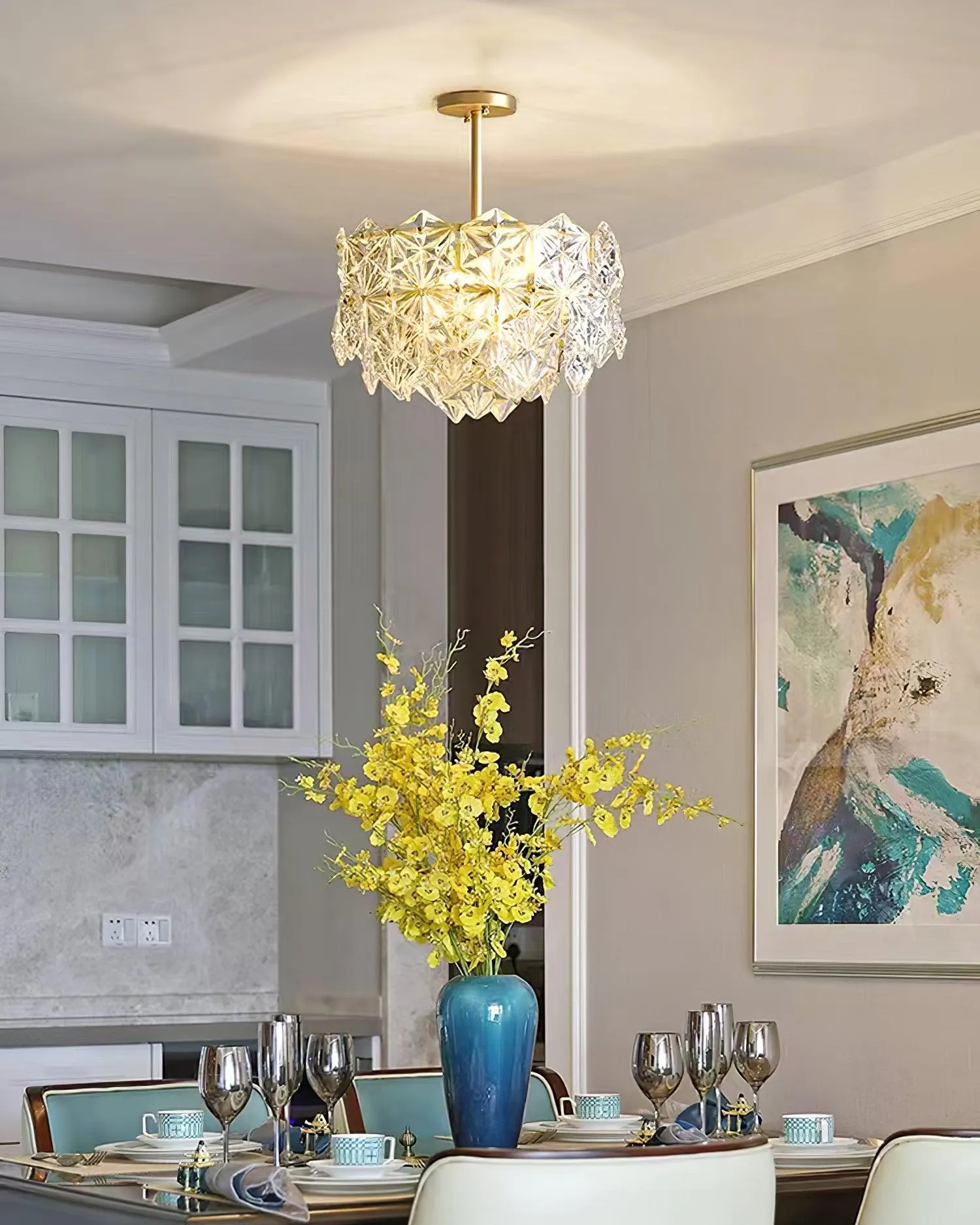 Snowflake Glass Chandelier