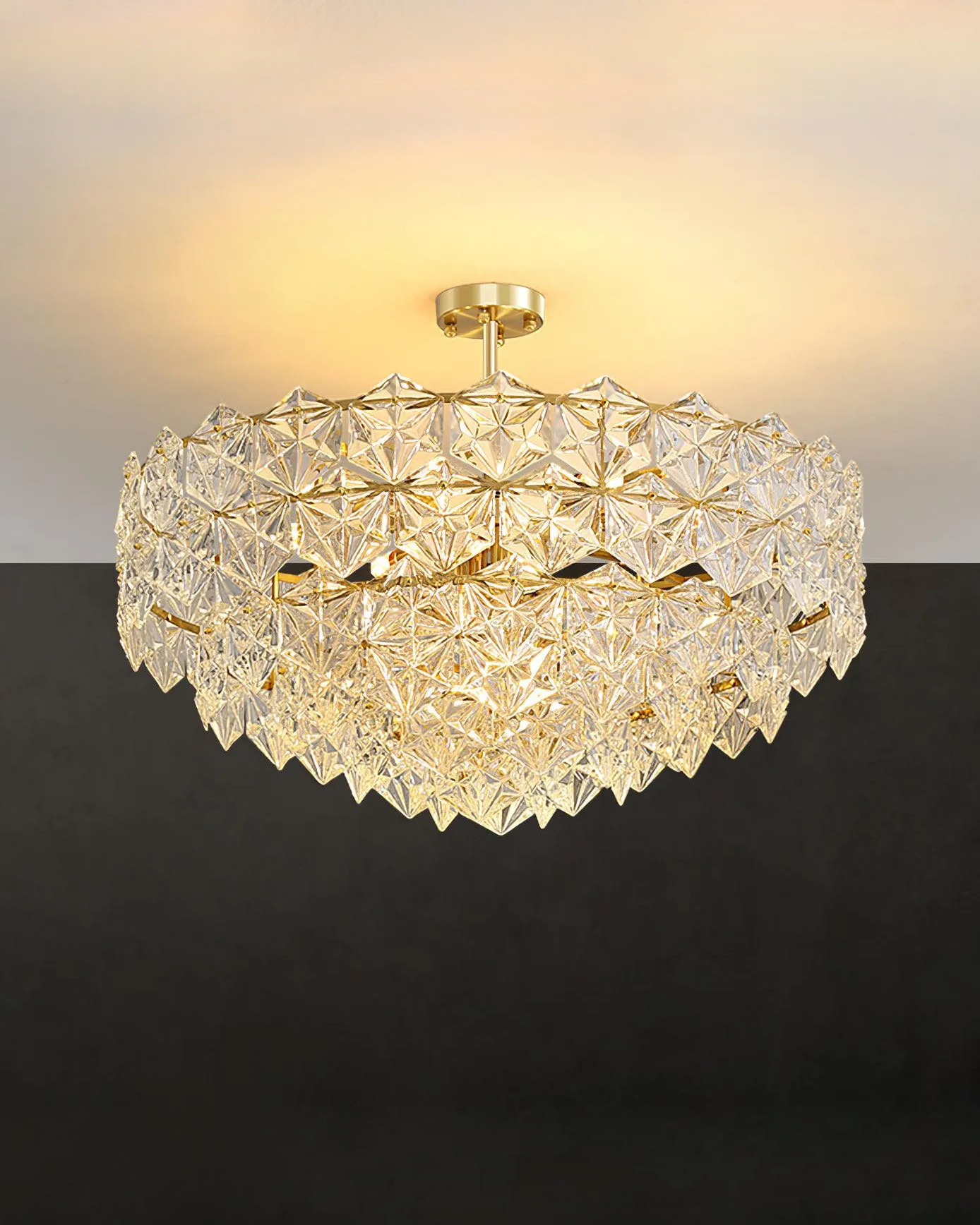 Snowflake Glass Chandelier