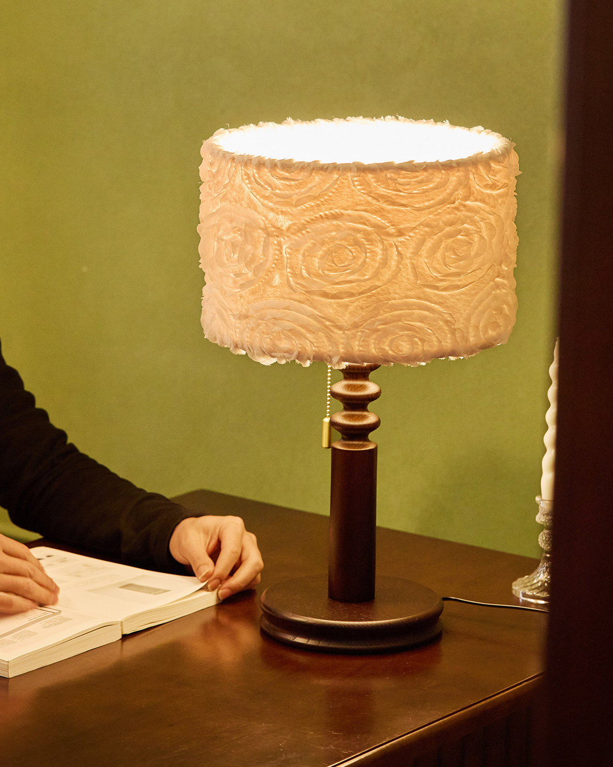Soft Rose Fabric Table Lamp