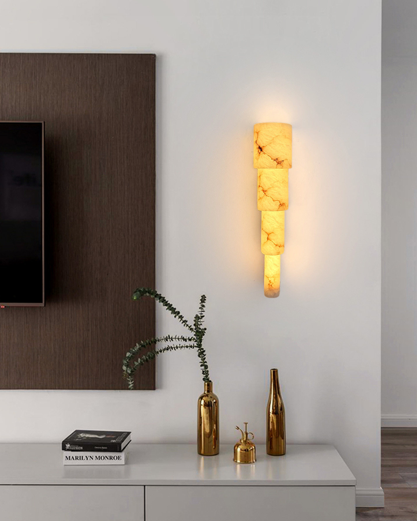 Stela Alabaster Wall Light
