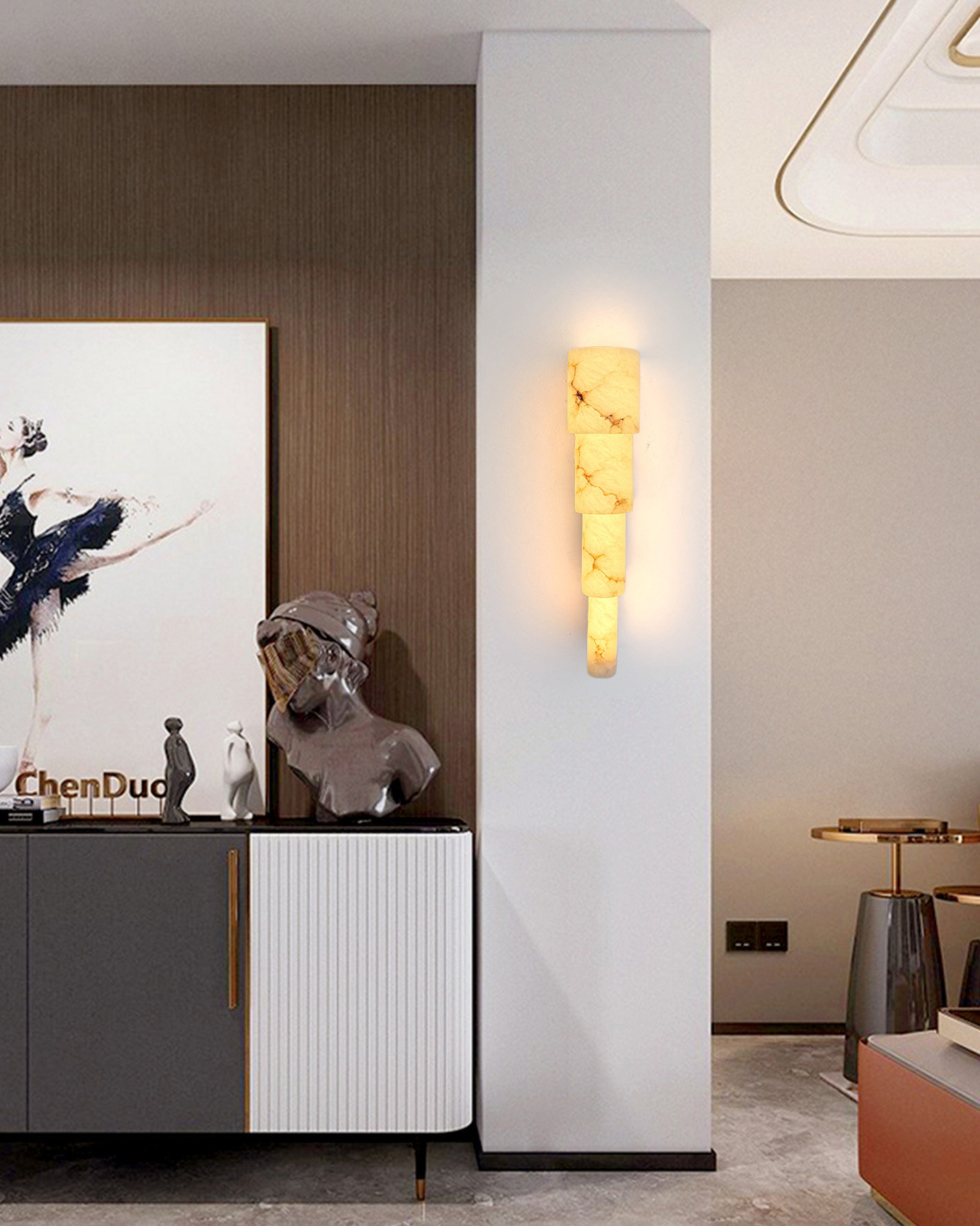 Stela Alabaster Wall Light