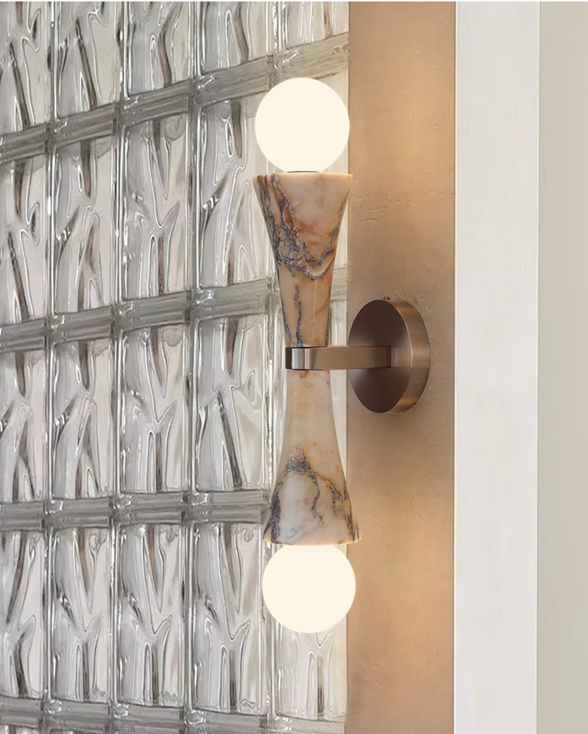 Stone & Jade Twin Wall Lamp