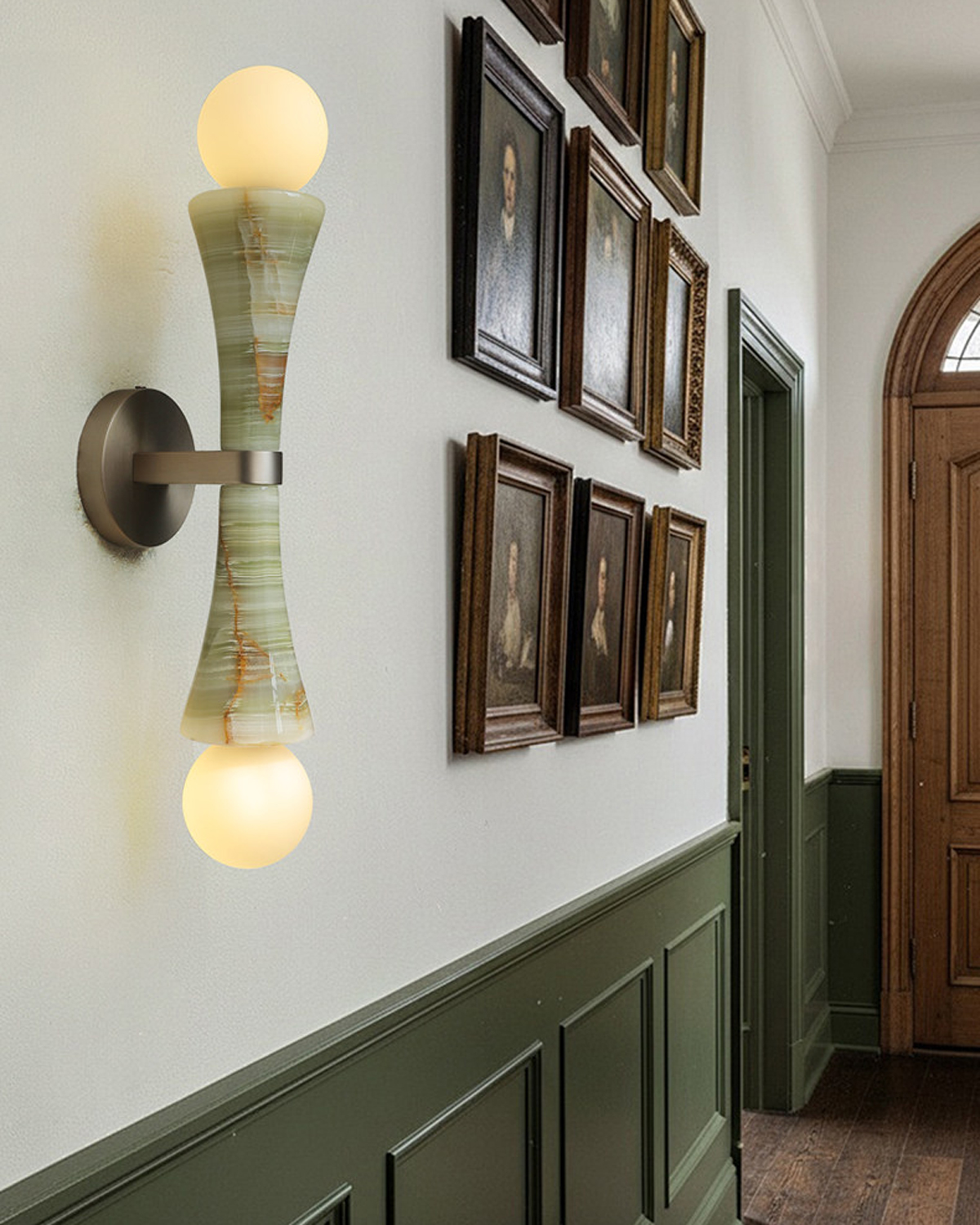 Stone & Jade Twin Wall Lamp