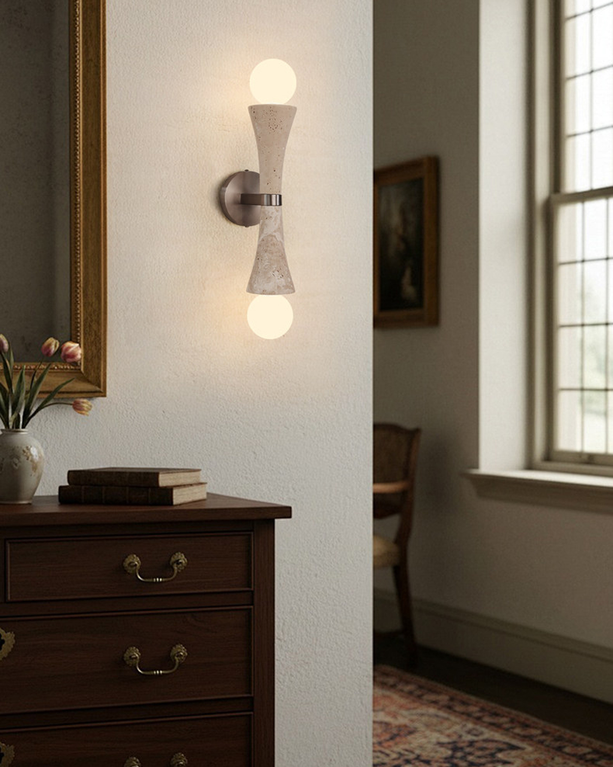 Stone & Jade Twin Wall Lamp