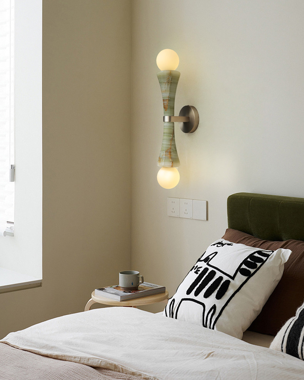 Stone & Jade Twin Wall Lamp