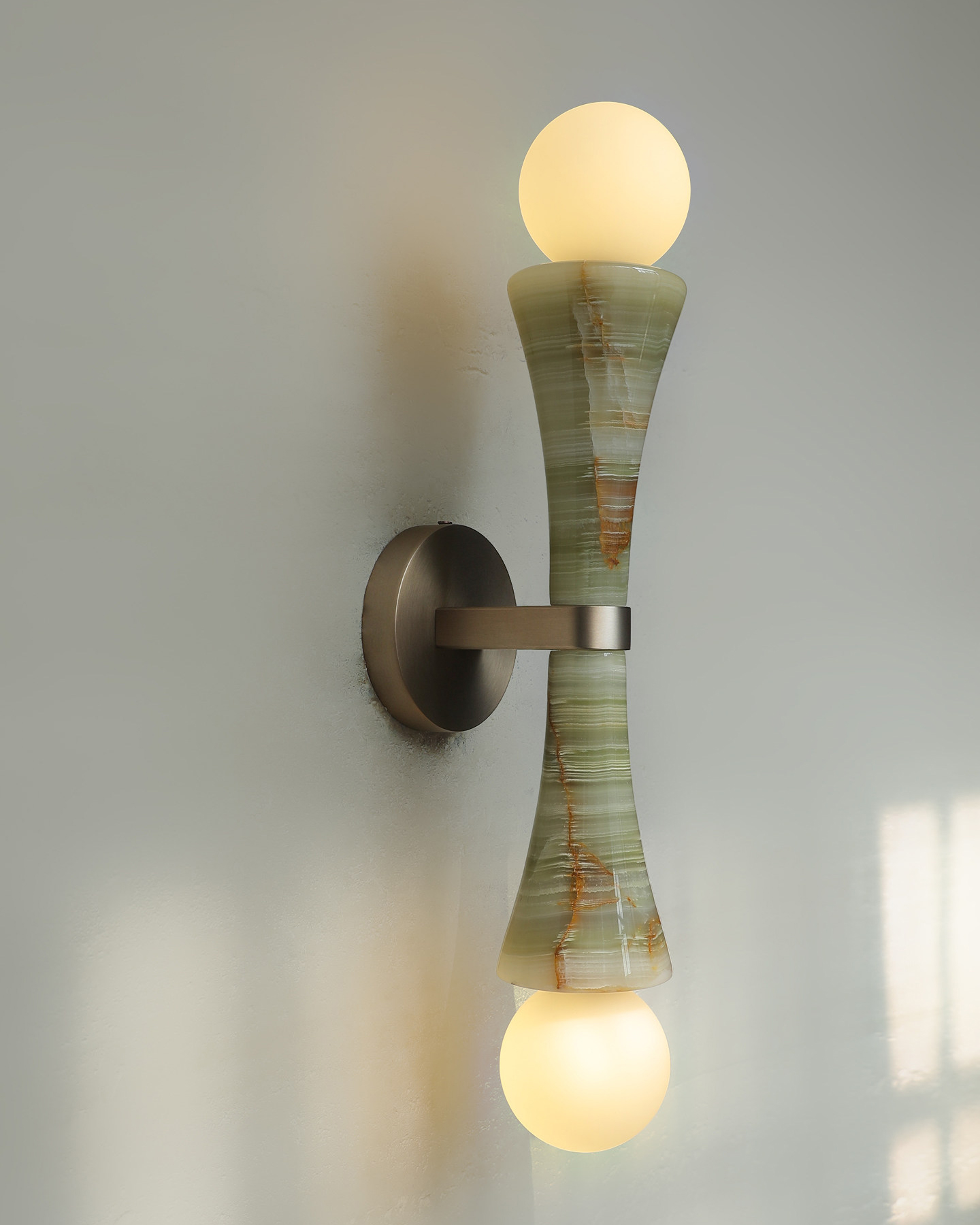 Stone & Jade Twin Wall Lamp