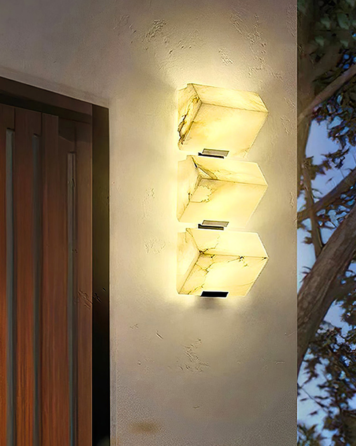 Strata Alabaster Wall Light