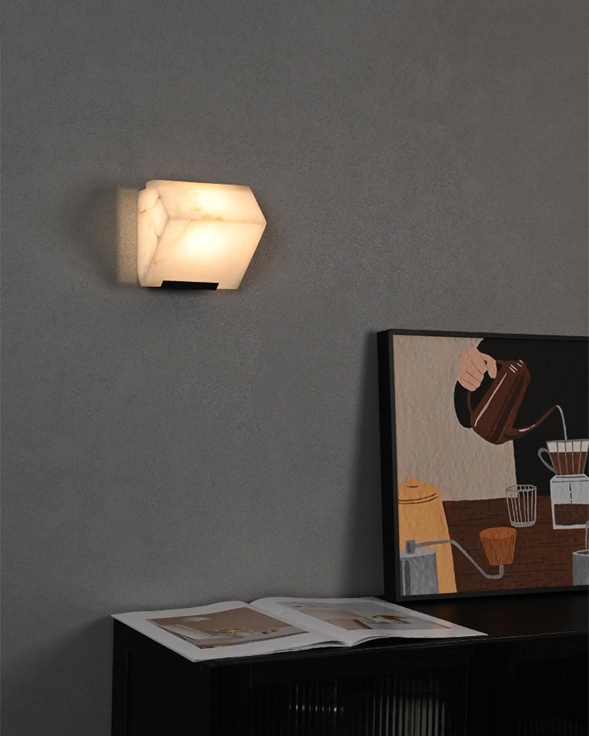 Strata Alabaster Wall Light