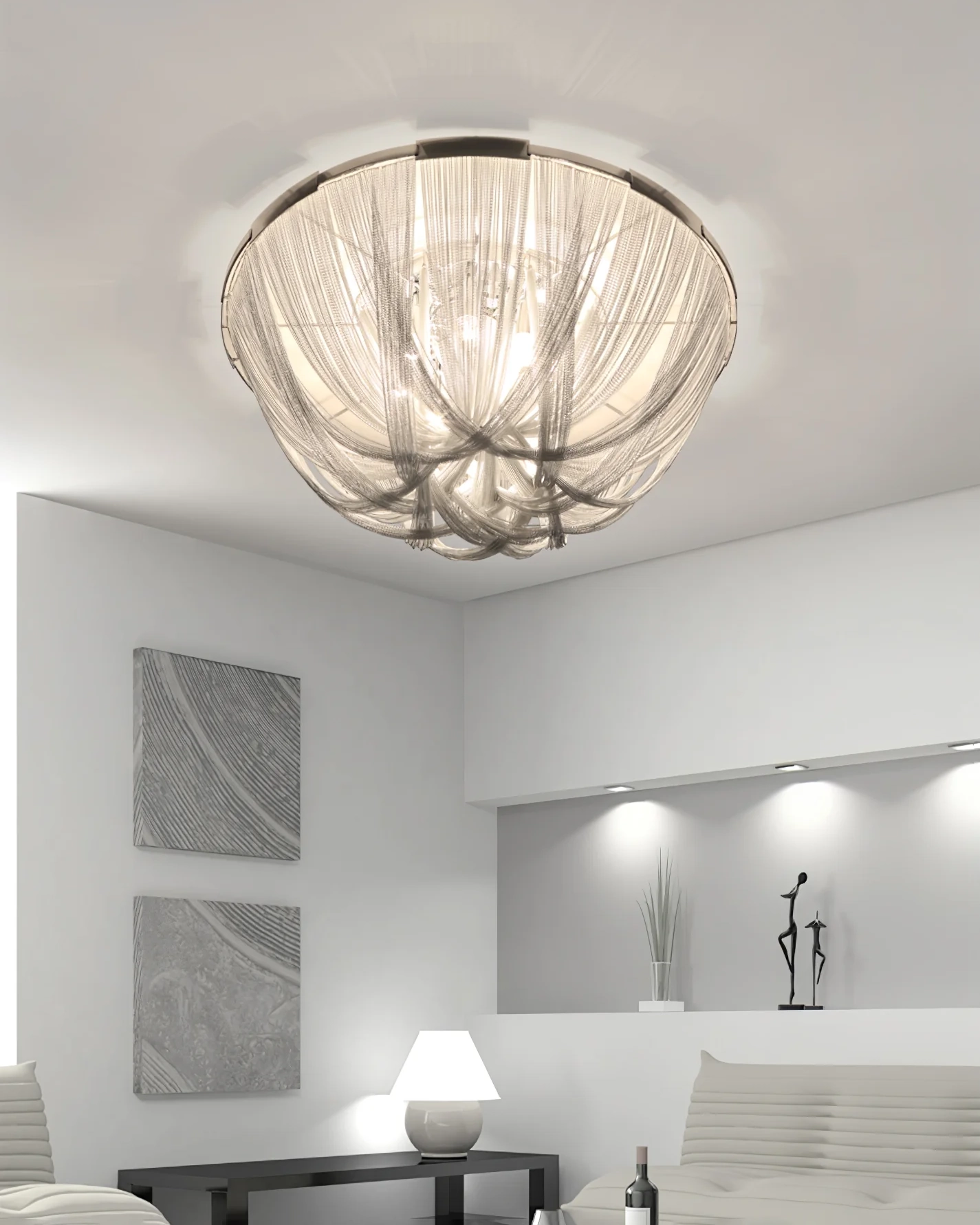 Tassel Aluminum Chain Ceiling Light